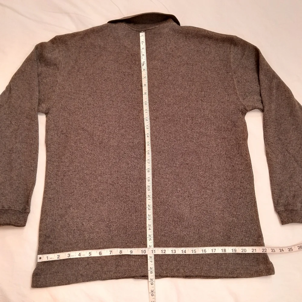 Consensus Sportswear Cotton Blend Collared Sweater, Brown, Tan, Black, L